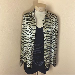 Michael Kors Zebra Print button up